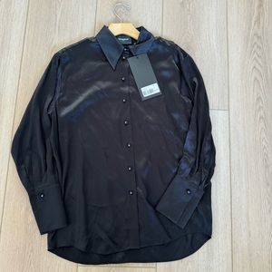 The Kooples Black Satin Shirt